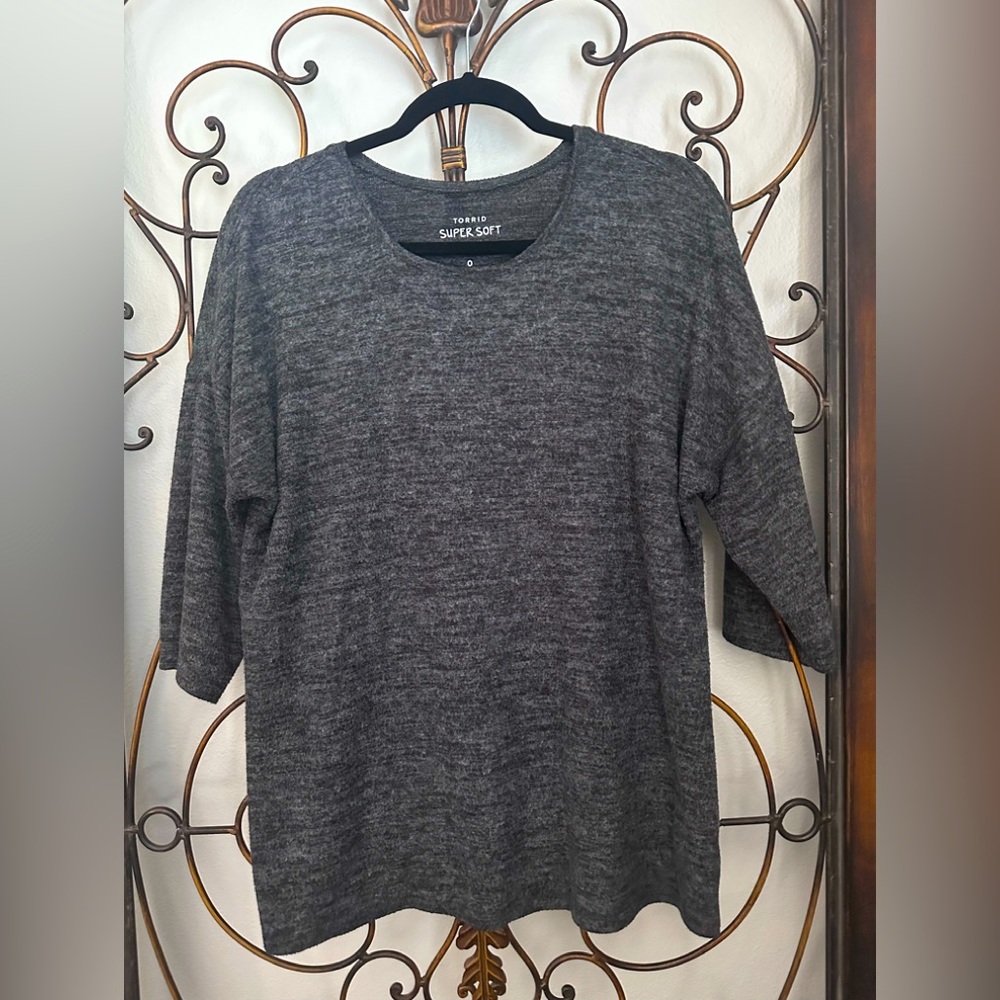 TORRID GUC SZ 0 Super Soft Stretc 3/4 Sleeve Sweater